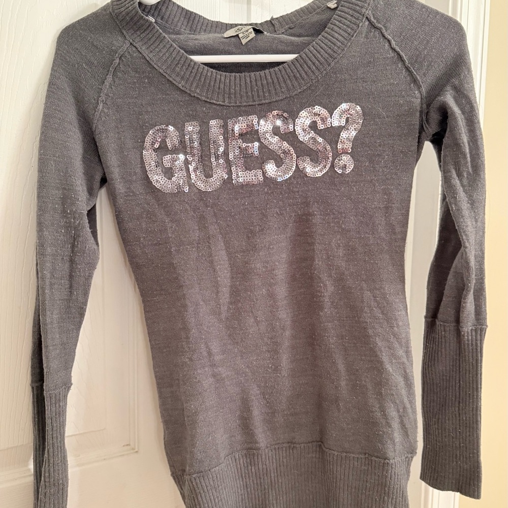 Guess Gray Knit Top